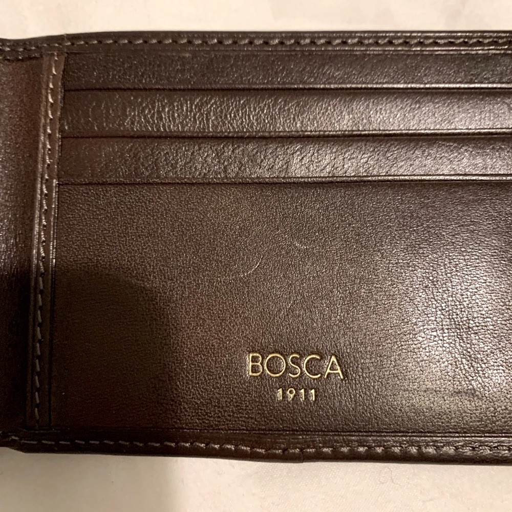 Bosca Dark Brown Leather Card Holder